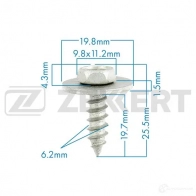 Клипса ZEKKERT 1440207221 BE-2631 Q BIQKN3