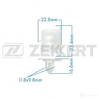 Клипса ZEKKERT 1440207225 BE-2610 TE8 LX3