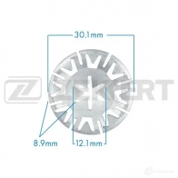 Клипса ZEKKERT 1440207262 WU1 ZC1 BE-2529