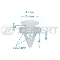 Клипса ZEKKERT 1440207274 UN LBY BE-2511