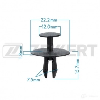 Клипса ZEKKERT 1440207352 BE-2233 L L9TFQ