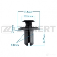 Клипса ZEKKERT 1440207369 DW6X L BE-2191