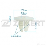 Клипса ZEKKERT 0U7M S9 1440207378 BE-2180