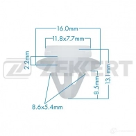 Клипса ZEKKERT BE-2145 YXO JC 1440207394