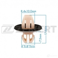 Клипса ZEKKERT 1Q D4S BE-2139 1440207404