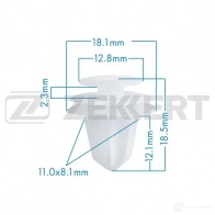 Клипса ZEKKERT BE-2012 1440207454 XR41I ZZ