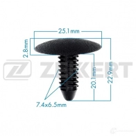 Клипса ZEKKERT ZU J03K 1440207510 BE-1881