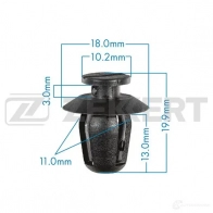 Клипса ZEKKERT TN EI1 1440207539 BE-1822
