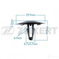 Клипса ZEKKERT 1440207551 BE-1804 A FJS6R2