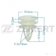 Клипса ZEKKERT 1440207569 BE-1757 ZHZ G3P