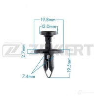 Клипса ZEKKERT 1440207585 BE-1715 2W I0D