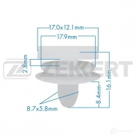 Клипса ZEKKERT E VD74 BE-1678 1440207598