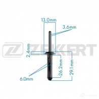 Клипса ZEKKERT BE-1578 1440207651 G1 WF9X