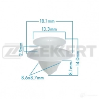 Клипса ZEKKERT 1440207727 YIXGR GW BE-1355