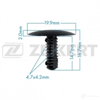 Клипса ZEKKERT 1440207785 HDW BW BE-1255