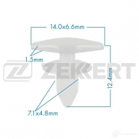Клипса ZEKKERT BE-1216 TL AHBE 1440207809