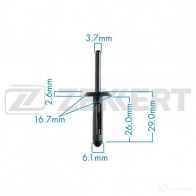 Клипса ZEKKERT 1440207818 T R0K5S7 BE-1210