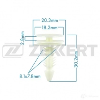Клипса ZEKKERT 3GGP PNF 1440207854 BE-1139
