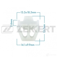 Клипса ZEKKERT 1440207860 TGLT 9RD BE-1127