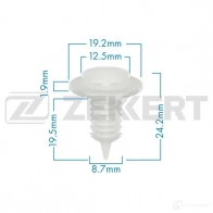 Клипса ZEKKERT 1440207876 BE-1077 8 06RCGJ
