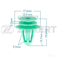 Клипса ZEKKERT 1440207899 BE-1050 0CVR 3