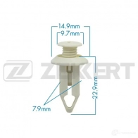 Клипса ZEKKERT S2ZI 31V 1440207936 BE-1002