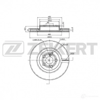 Тормозной диск ZEKKERT BS-5015 4316494 6F 0ZO