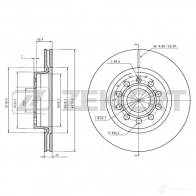 Тормозной диск ZEKKERT BS-5041B 1440208260 HG1 8I