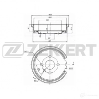 Тормозной барабан ZEKKERT Opel Astra (F) 1 Хэтчбек 1.4 i 16V (F08) 90 л.с. 1996 – 1998 IC LOKTF BS-5056