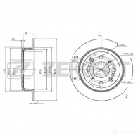 Тормозной диск ZEKKERT BS-5754B Honda 65 DGS1K