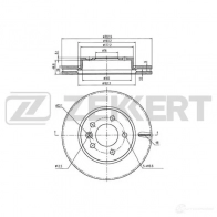 Тормозной диск ZEKKERT BRBAS 1 1275159807 BS-5855