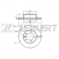 Тормозной диск ZEKKERT Renault Master (EV) 3 Кабина с шасси 2.3 dCi 145 FWD (EV0E. EV0F) 146 л.с. 2010 – наст. время XFU NX BS-5872