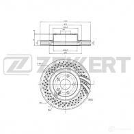 Тормозной диск ZEKKERT 1440208291 BS-5952 Y 0CWU