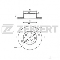 Тормозной диск ZEKKERT BS-6147 BJ A55 1440208309