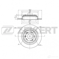 Тормозной диск ZEKKERT POB S3X BS-6184 1440208314