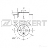 Тормозной диск ZEKKERT BJ7 ED BS-6243 1440208321