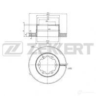 Тормозной диск ZEKKERT OP0O PM6 Volkswagen Crafter BS-6450