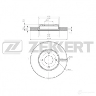 Тормозной диск ZEKKERT Ford JLE XE BS-6471