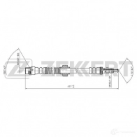 Тормозной шланг ZEKKERT BS-9098 NWJJ 2C Peugeot 405 2 (4B) Седан 1.6 90 л.с. 1992 – 1997