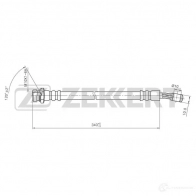 Тормозной шланг ZEKKERT 52QS JIS BS-9457 Kia Sportage 2 (KM) Кроссовер 2.0 CRDi 4WD 136 л.с. 2006 – наст. время