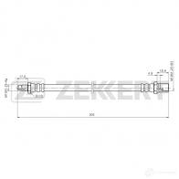 Тормозной шланг ZEKKERT 1440208414 BS-9502 F UA9QB