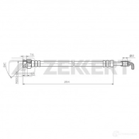 Тормозной шланг ZEKKERT Mazda 6 (GG) 1 Хэтчбек 1.8 120 л.с. 2002 – 2007 X 43I8G6 BS-9523