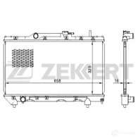 Радиатор охлаждения двигателя ZEKKERT 1275185059 MK-1043 1CN CE