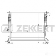 Радиатор охлаждения двигателя ZEKKERT J 8R2L8 MK-1073 1275185507