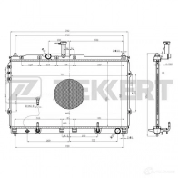 Радиатор охлаждения двигателя ZEKKERT 1440208605 MK-1580 0MC AZ