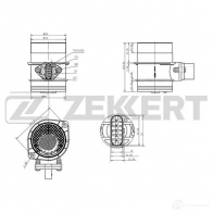 Расходомер воздуха ZEKKERT SE-1019 R 220X Audi A4 (B7) 3 Седан 2.0 Tdi 170 л.с. 2006 – 2008