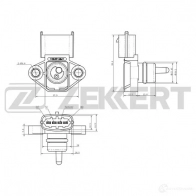 Расходомер воздуха ZEKKERT Hyundai Grandeur (TG) 4 Седан 2.2 CRDi 150 л.с. 2006 – 2011 EP 4X3 SE-2019