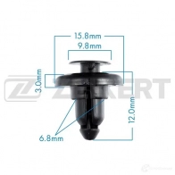 Клипса ZEKKERT BE-1434 KT3 RZ 1440208815
