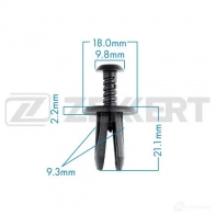 Клипса ZEKKERT D 456VC 1440208825 BE-1649