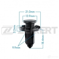Клипса ZEKKERT 1440208826 BE-1663 G7 B7D